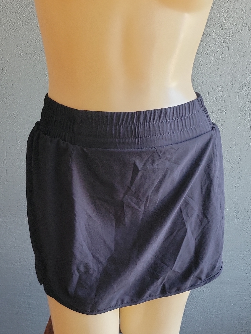90 Degree By Reflex Black Athletic Skort with Elastic Waistband